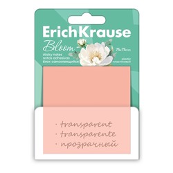 Блок с липким краем пластиковый 75X75 мм, ErichKrause "Pastel Bloom", 50 листов, микс