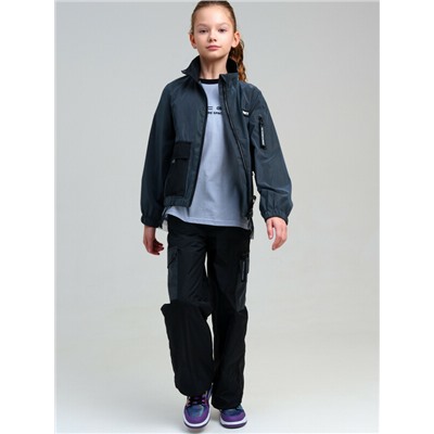 Куртка текстильная с полиуретановым покрытием для девочек (ветровка)