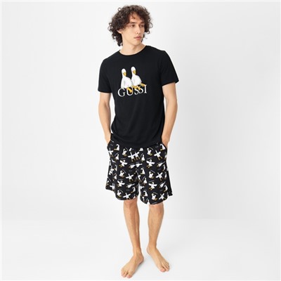 Пижама мужская (футболка, шорты) KAFTAN Gussi, размер 50