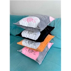 Декоративная Подушка Кот 35х35, серая