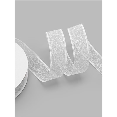 Лента декоративная «Паутинка», 25 мм, 23±1 м, белая №7