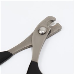 Ножницы-когтерезы с прорезиненными ручками, 8×5×0.3 см, эконом, микс цветов