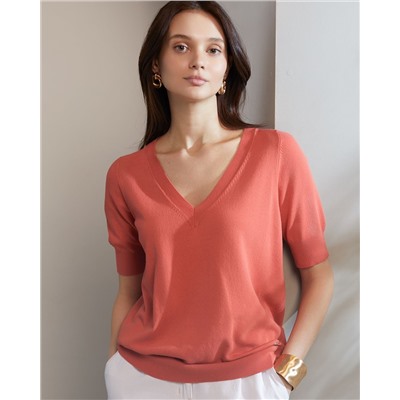 Джемпер тонкой вязки из вискозы с нейлоном