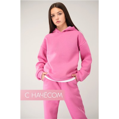 Теплый костюм для девочки из футера с начесом Happyfox