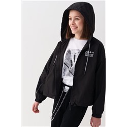 Куртка текстильная с полиуретановым покрытием для девочек (ветровка) PLAYTODAY, 1240104