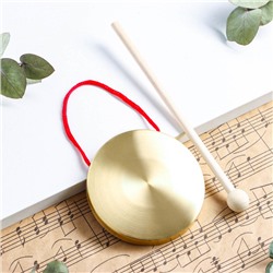 Музыкальный инструмент: Гонг с колотушкой, Music Life, 9 см