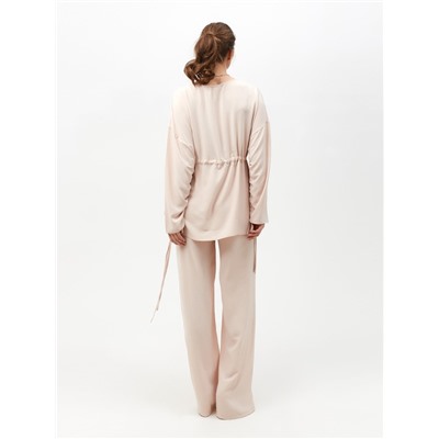 Костюм женский (туника, брюки) MINAKU: Casual Collection, размер 42, бежевый