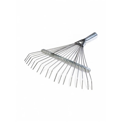 Грабли веерные, проволочные, 18 зубцов, металлические, тулейка 25 мм, без черенка