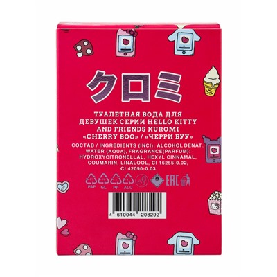 Туалетная вода HELLO KITTY and friends KUROMI  CHERRY BOO, 30 мл