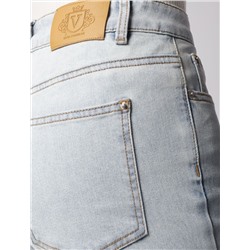 Джинсы-клеш из эластичного денима