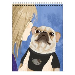 Блокнот на спирали А6 60л клетка "Обнимашки" БСК660375 Listoff