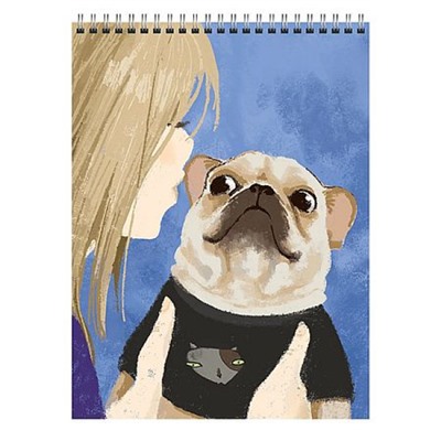 Блокнот на спирали А6 60л клетка "Обнимашки" БСК660375 Listoff