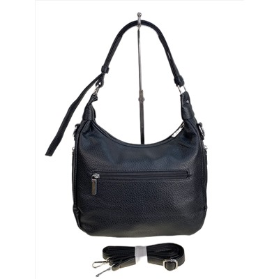 Женская сумка из искусственной кожи и натуральной замши, цвет черный