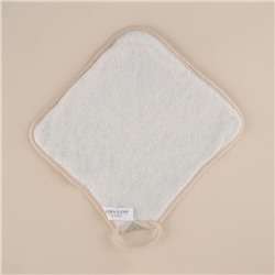 Мочалка массажная SL Home «Ортика», бамбуковое волокно, 21×20.5 см, бежевая