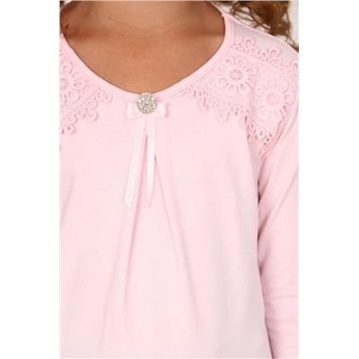 Блузка Виринея длинный рукав детская (Розовый)