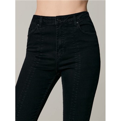 Skinny CONTE CON-524 Черные джинсы skinny с разрезами