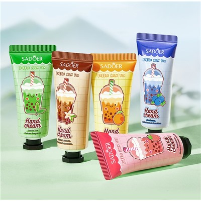 Набор парфюмированных кремов для рук в коробке Bubble Tea Sadoer, 5 шт. * 20 гр.