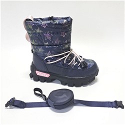 62-0016D син Ботинки зима для девочек (27-32)/10
