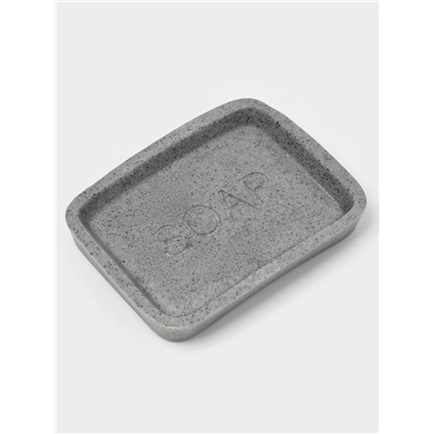 Набор аксессуаров для ванной комнаты «Гранит», 4 предмета, дозатор 350 мл, мыльница, 2 стакана, серый