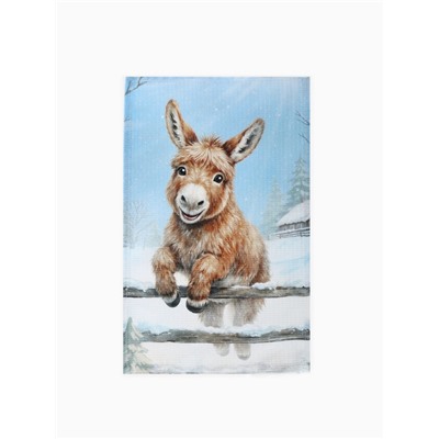 Набор кухонных полотенец «Доляна. Морозное утро», 28×44 см - 3 шт., вафля 160 г/м²