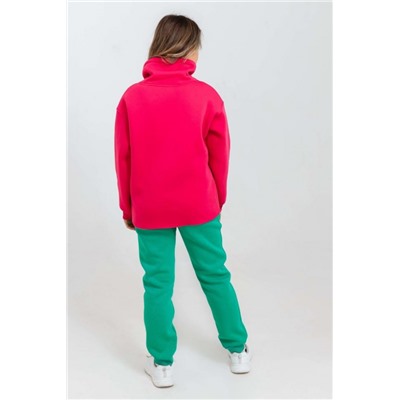 Толстовка 1574 (Фуксия/зеленый)