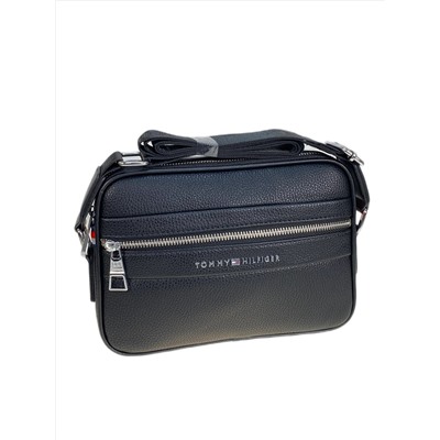 Сумка мужская из искусственной кожи, цвет черный