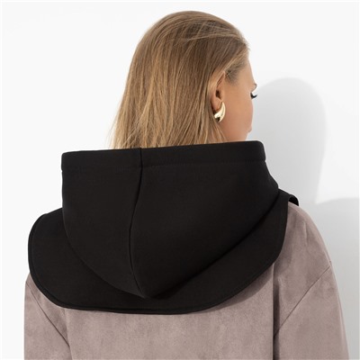 Капор-капюшон из хлопка, Слишком модно не бывает (чёрный)