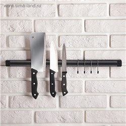 Держатель для ножей магнитный Доляна «Линия», с крючками, 51 см