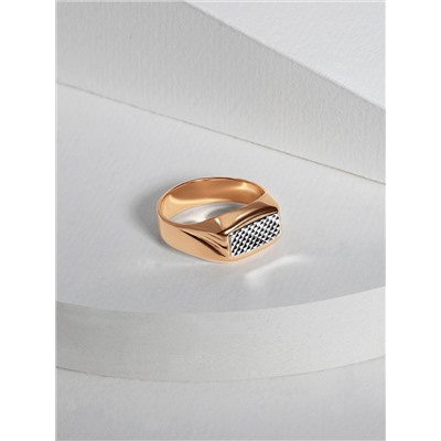 Печатка из золочёного серебра с алмазной огранкой 925 пробы ПЗ-3-003