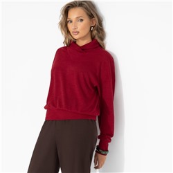 Джемпер с акцентным воротником, Свежий импульс (красный)