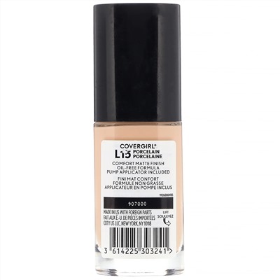 Covergirl, Матирующая тональная основа Trublend Matte Made, оттенок L15 фарфоровый, 30 мл