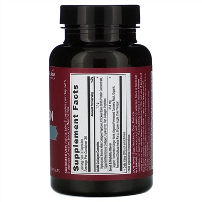 Dr. Axe / Ancient Nutrition, комплекс коллагенов, для суставов и подвижности, 90 капсул