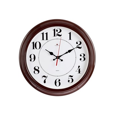 УЦЕНКА Часы настенные интерьерные «Рубин», бесшумные, d=35 см, коричневые