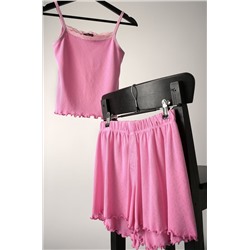 Женская пижама с шортами из ажурного хлопка Happyfox