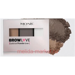 Корея Monic Beauty Тени для бровей Brow Love тон 03 Medium Brown