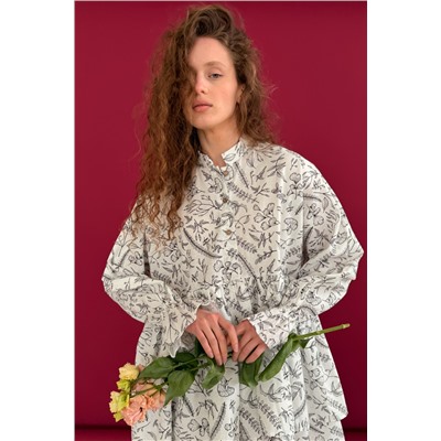 Платье  PUFF059/07/Белый, черный