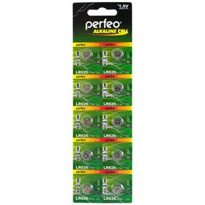 Элемент питания  AG 4 PERFEO LR626 (377A) 10BL Alkaline Cel Perfeo