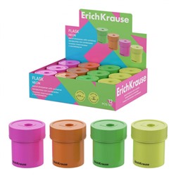 Точилка пластиковая с контейнером Flask, Neon ассорти 60051 ErichKrause