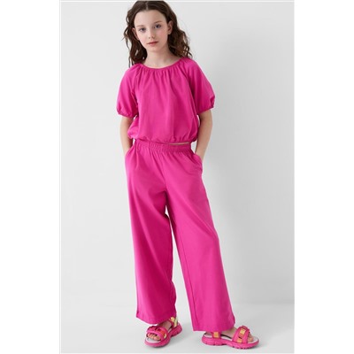 Комплект трикотажный для девочек: джемпер (футболка), брюки PLAYTODAY, 1240351