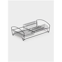 Сушилка для тарелок и кружек с поддоном, 39×25×12 см, чёрная