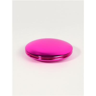 Зеркало складное «Металлик», d=6.5 см, с увеличением х2, розовое