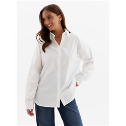 Рубашка женская с разрезами MINAKU: Casual Collection, размер 42, белая