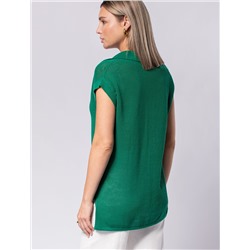 Летнее полупрозрачное поло тончайшей вязки