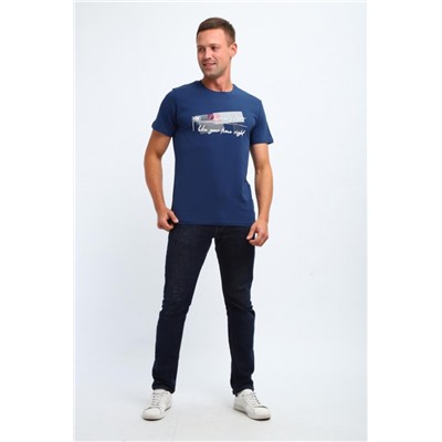 Футболка мужская 058 (Индиго)