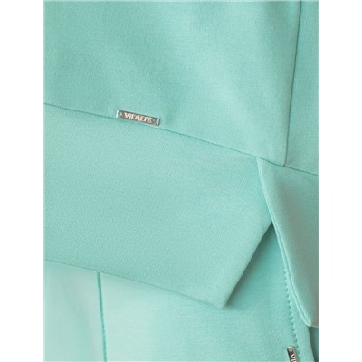 Свободный свитшот с принтом и разрезами из эластичного футера двухнитки без начеса