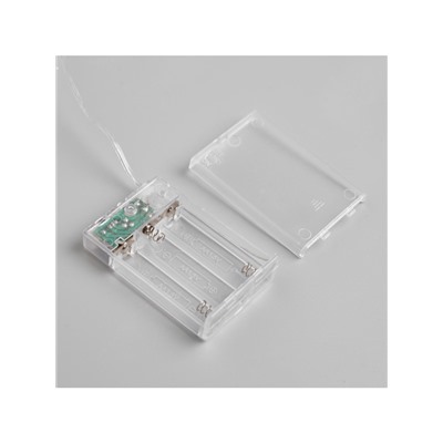 Гирлянда «Нить» 5 м роса, IP20, медная нить, 50 LED, мерцание всех светодиодов, батарейки AAх3 (нет в комплекте), свечение тёплое белое