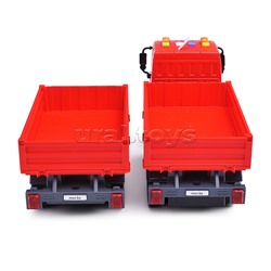 МАЗ, автомобиль бортовой с прицепом инерционный (со светом и звуком) (в коробке)