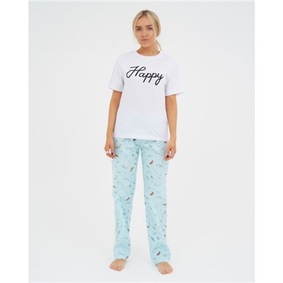 Брюки домашние женские KAFTAN Light, размер 40-42, голубые