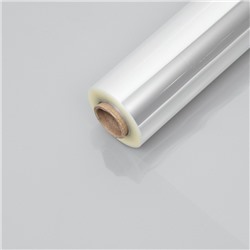 Пленка для цветов и букетов прозрачная 0.6×46.5 м, 1000 г, 40 мкм