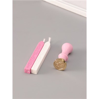 Подарочный набор для сургучной печати «Сердечко», печать, ручка, сургуч, 12.5×10×3.6 см